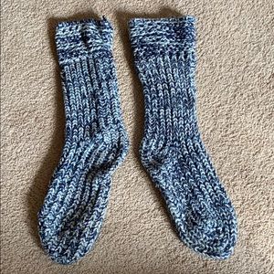 Knitted slipper socks